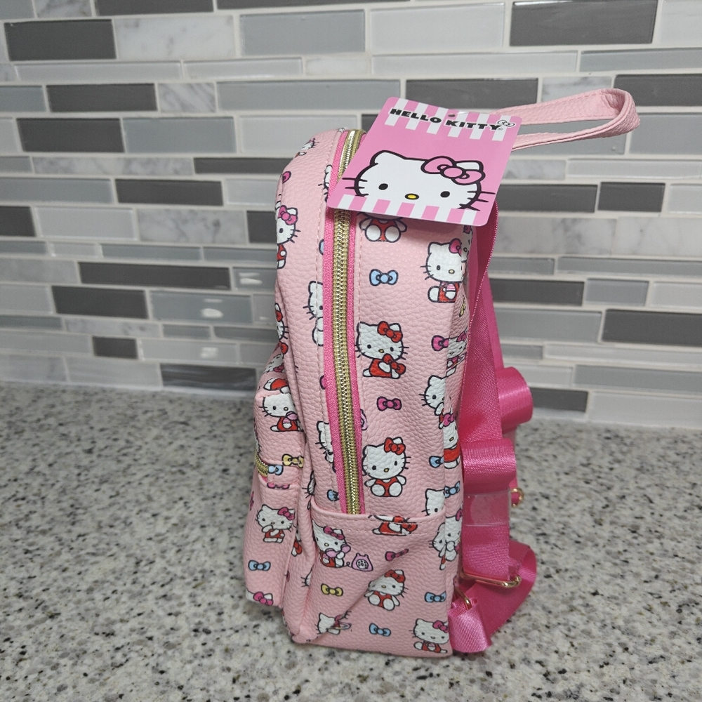 Hello Kitty Mini Backpack By Fast Forward (Pink, bow print) - Picture 3 of 6